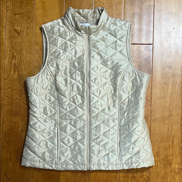 Chico's Jackets & Blazers - Chico's Gold Quilted Vest Size 1 - Weekends Casual Outdoor Quiet Luxury Chic